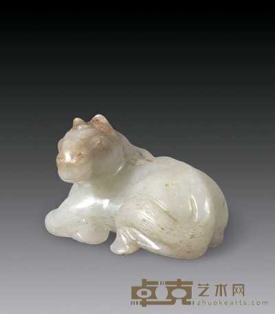 清 玉卧马 5.5×3.2cm